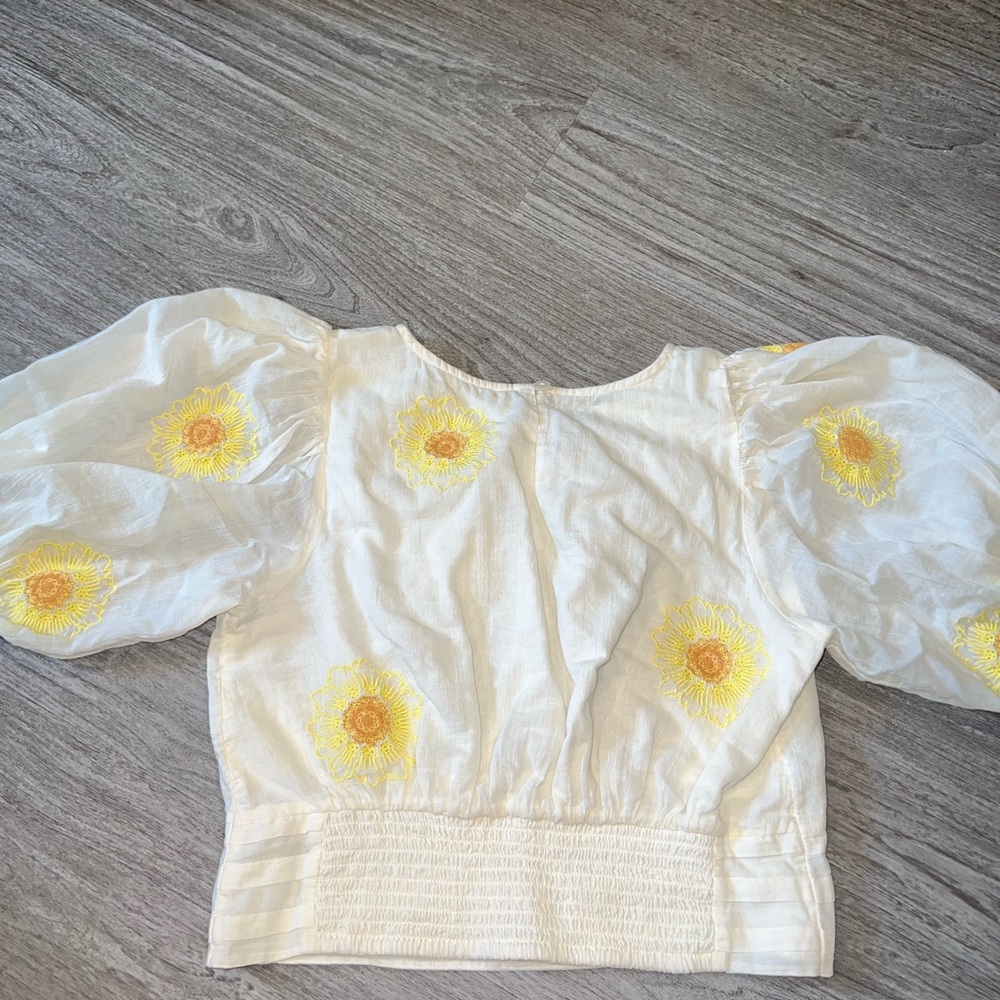 Free People My Girl Blouse in Ivory - Picture 8 of 11